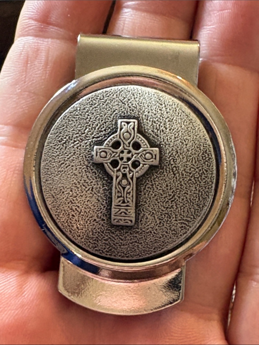 Well made Celtic Cross Money Clip